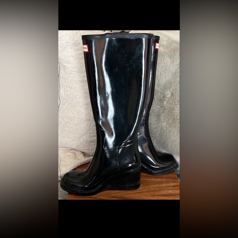 Hunter boots size 8 with heels, new no box
